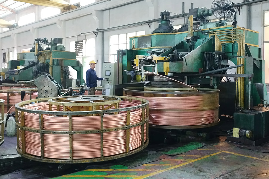 copper extrusion press